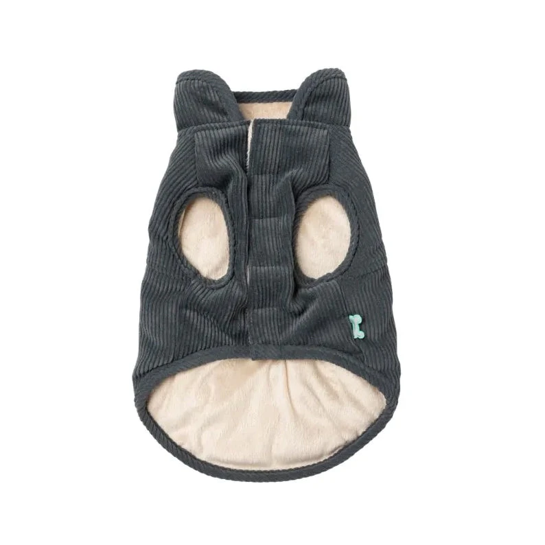 FuzzYard Life Corduroy Jacket - Slate Grey 2 FuzzYard Life Corduroy Jacket - Slate Grey - Image 2