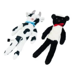 Zippy Paws Fluffy Peltz - Cow And Sheep 2 Pack 11 Zippy Paws Fluffy Peltz - Cow And Sheep 2 Pack -Vetn Pet Direct Store cow sheep 2