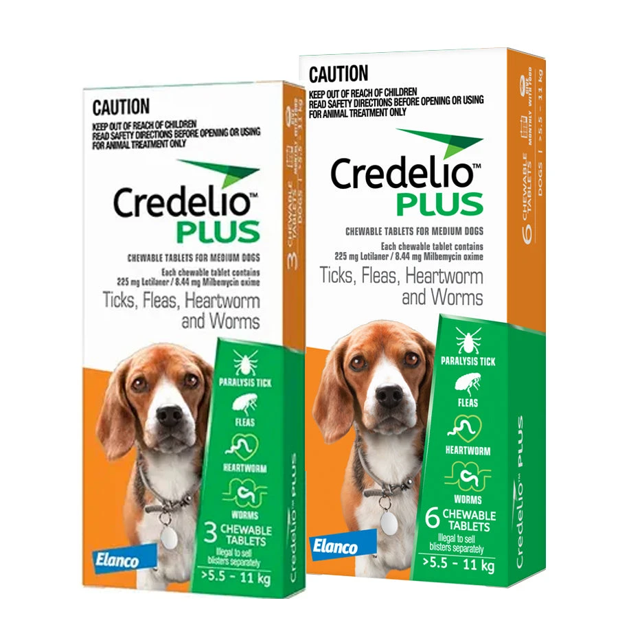 Credelio PLUS Chewable Tablets For Medium Dogs 5.5-11kg 1 Credelio PLUS Chewable Tablets For Medium Dogs 5.5-11kg