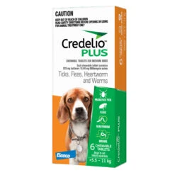Credelio PLUS Chewable Tablets For Medium Dogs 5.5-11kg 5 Credelio PLUS Chewable Tablets For Medium Dogs 5.5-11kg -Vetn Pet Direct Store credelio plus 5.5 11kg