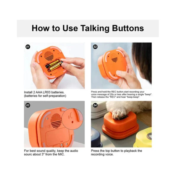 All Fur You Dog Communication Trainer - 3 Buttons 6 All Fur You Dog Communication Trainer - 3 Buttons - Image 6