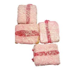 Strawberry & Coconut Stripes Gourmet Dog Treats - 4 Pieces