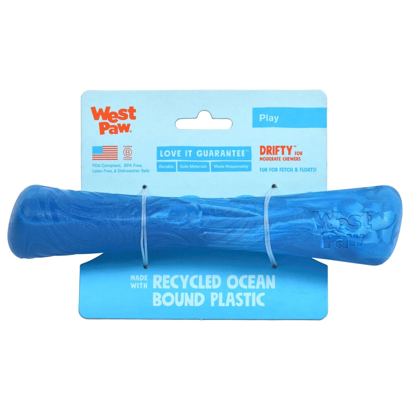 West Paw Seaflex Recycled Plastic Fetch Dog Toy - Drifty 7 West Paw Seaflex Recycled Plastic Fetch Dog Toy - Drifty - Image 7