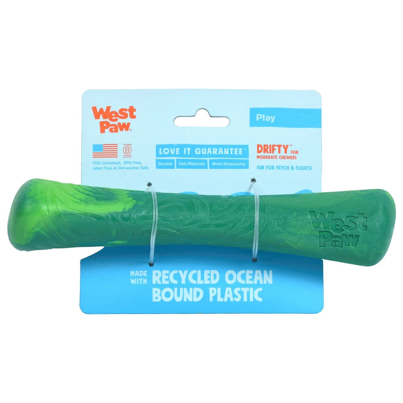 West Paw Seaflex Recycled Plastic Fetch Dog Toy - Drifty 5 West Paw Seaflex Recycled Plastic Fetch Dog Toy - Drifty - Image 5