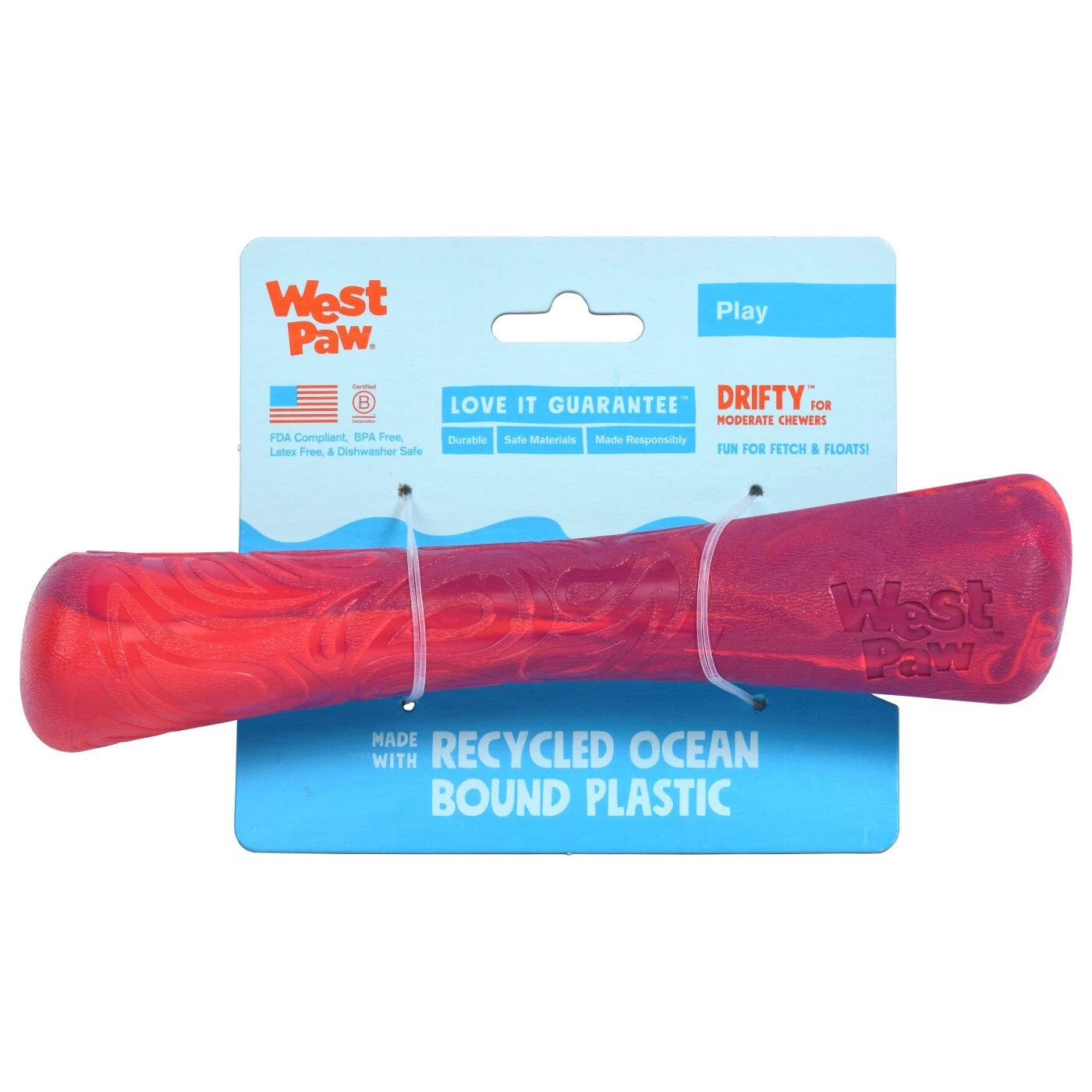 West Paw Seaflex Recycled Plastic Fetch Dog Toy - Drifty 6 West Paw Seaflex Recycled Plastic Fetch Dog Toy - Drifty - Image 6