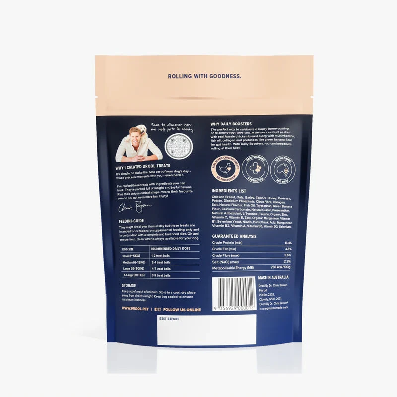 Drool By Dr Chris Brown Daily Boosters Treat Balls 110g 2 Drool By Dr Chris Brown Daily Boosters Treat Balls 110g - Image 2