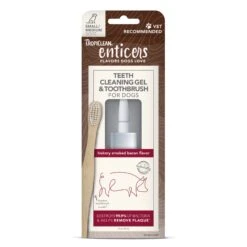 TropiClean Enticers Teeth Cleaning Gel & Toothbrush For Dogs 12 TropiClean Enticers Teeth Cleaning Gel & Toothbrush For Dogs -Vetn Pet Direct Store enticers kit hsb small