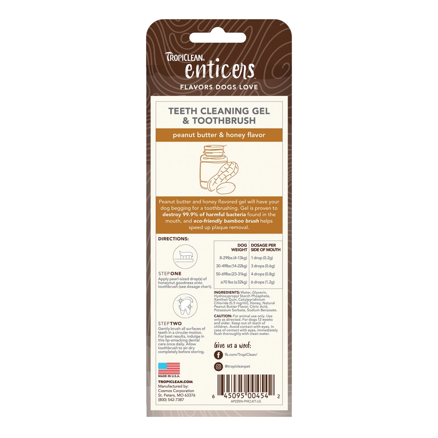 TropiClean Enticers Teeth Cleaning Gel & Toothbrush For Dogs 9 TropiClean Enticers Teeth Cleaning Gel & Toothbrush For Dogs - Image 9