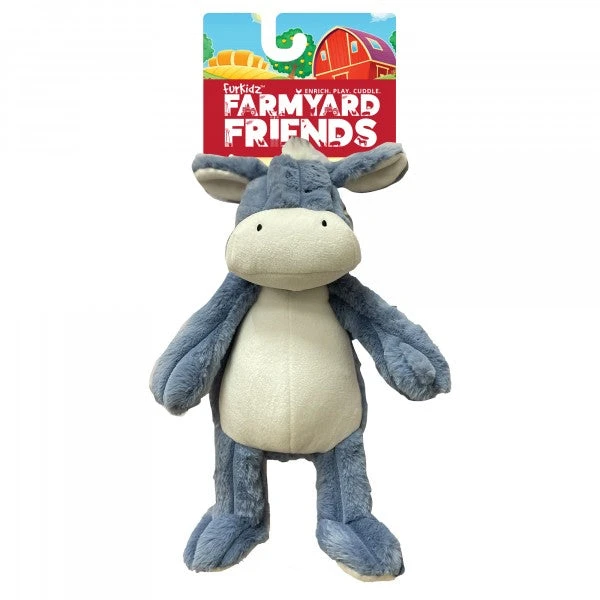 FurKidz Farmyard Friends Donkey Plush Dog Toy 1 FurKidz Farmyard Friends Donkey Plush Dog Toy