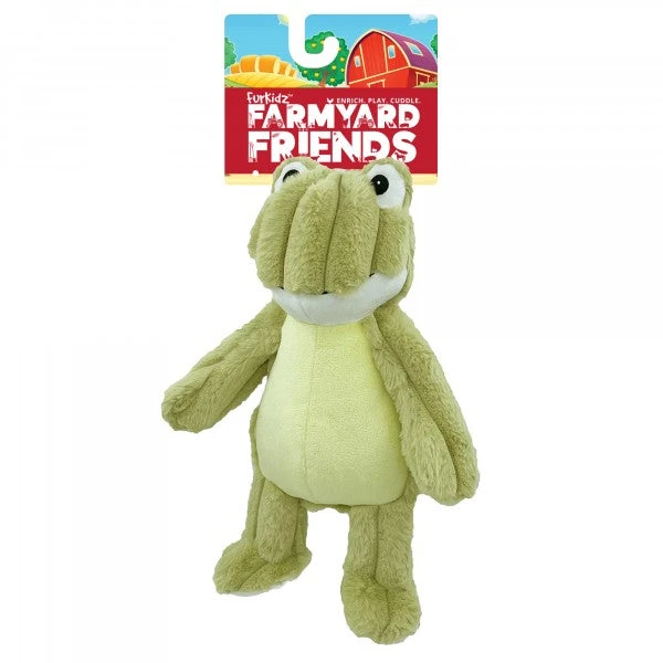 FurKidz Farmyard Friends Frog Plush Dog Toy 1 FurKidz Farmyard Friends Frog Plush Dog Toy