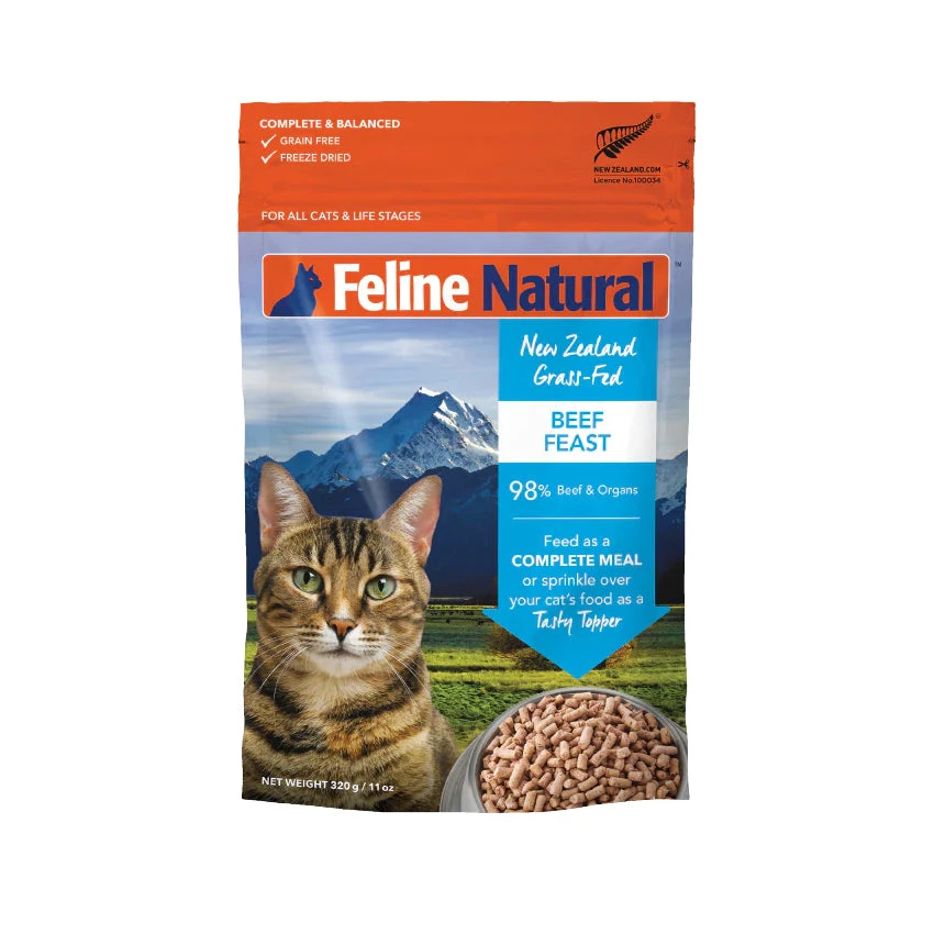 Feline Natural Beef Feast Freeze-Dried Cat Food 320g 1 Feline Natural Beef Feast Freeze-Dried Cat Food 320g