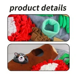 All For Paws Dig It! Fluffy Play & Treat Mat With Racoon Toy -Vetn Pet Direct Store fluffy mat with racoon 3