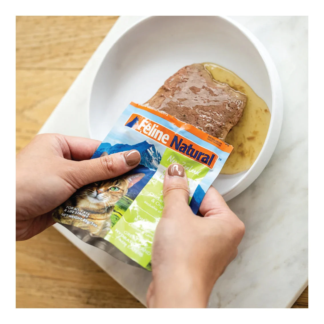 Feline Natural Chicken & Lamb Feast Pouch Wet Cat Food 85g X 12 4 Feline Natural Chicken & Lamb Feast Pouch Wet Cat Food 85g X 12 - Image 4