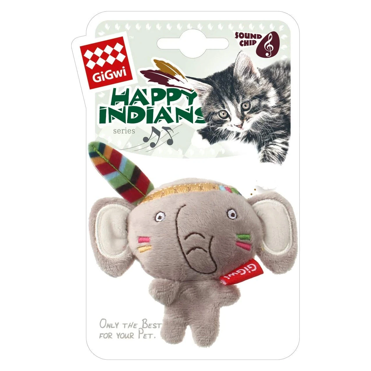 GiGwi Melody Chaser Happy Indians Elephant Cat Toy 1 GiGwi Melody Chaser Happy Indians Elephant Cat Toy