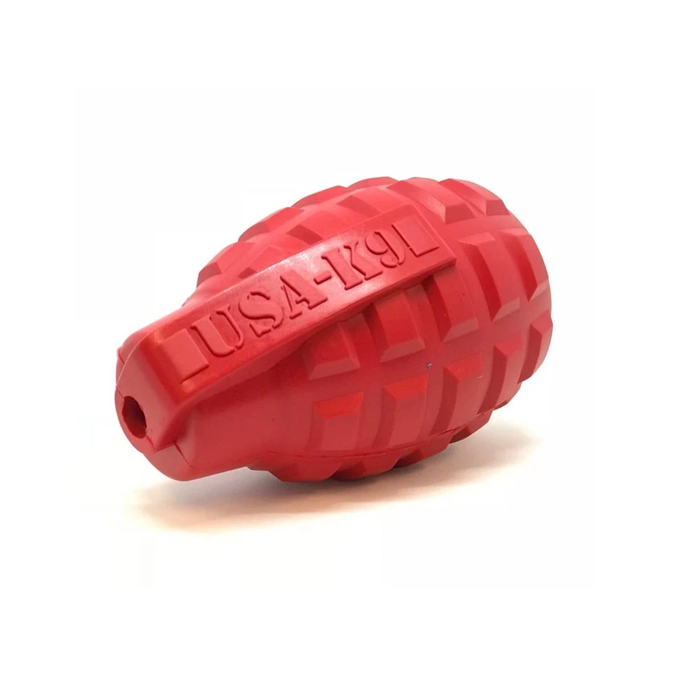 USA-K9 Grenade Rubber Treat Dispensing & Chew Toy 1 USA-K9 Grenade Rubber Treat Dispensing & Chew Toy