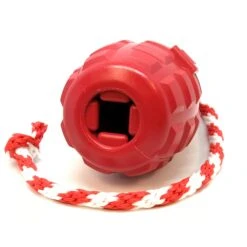 USA-K9 Grenade With Rope Chew, Tug & Treat Dispensing Toy -Vetn Pet Direct Store grenade with rope 04