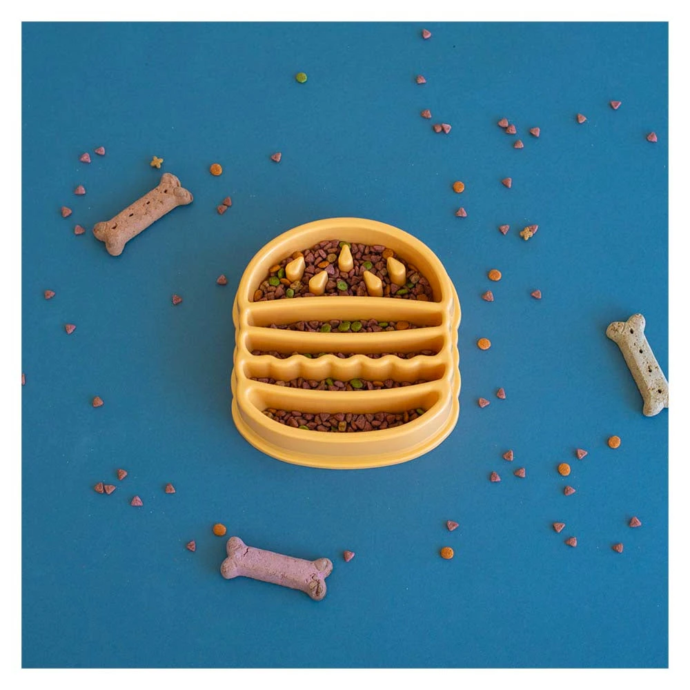 ZippyPaws Happy Bowl Slow Feeder - Hamburger 4 ZippyPaws Happy Bowl Slow Feeder - Hamburger - Image 4