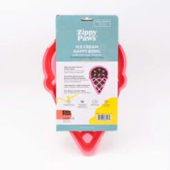 ZippyPaws Happy Bowl Slow Feeder - Ice Cream -Vetn Pet Direct Store happy bowl ice cream box back