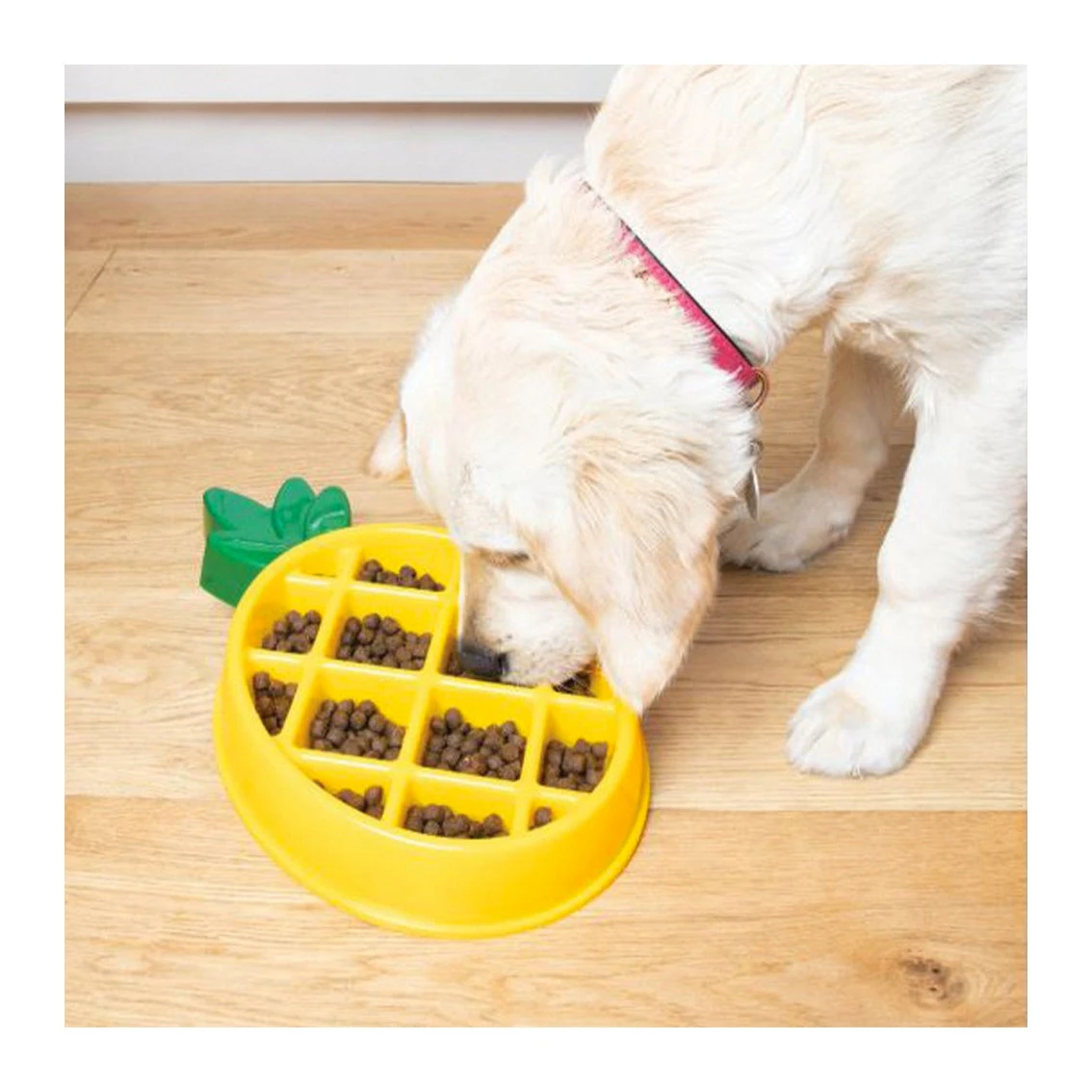 ZippyPaws Happy Bowl Slow Feeder - Pineapple 4 ZippyPaws Happy Bowl Slow Feeder - Pineapple - Image 4
