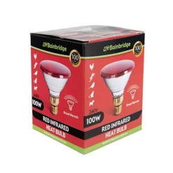 Bainbridge Infrared Heat Lamp Bulb - Red -Vetn Pet Direct Store heat lamp bulb red 100w
