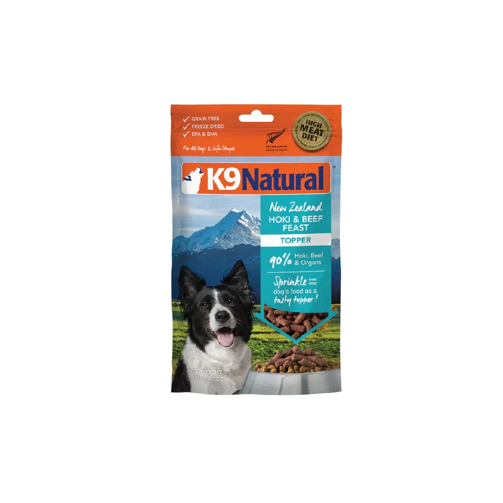 K9 Natural Hoki & Beef Feast Freeze-Dried Topper 100g 1 K9 Natural Hoki & Beef Feast Freeze-Dried Topper 100g