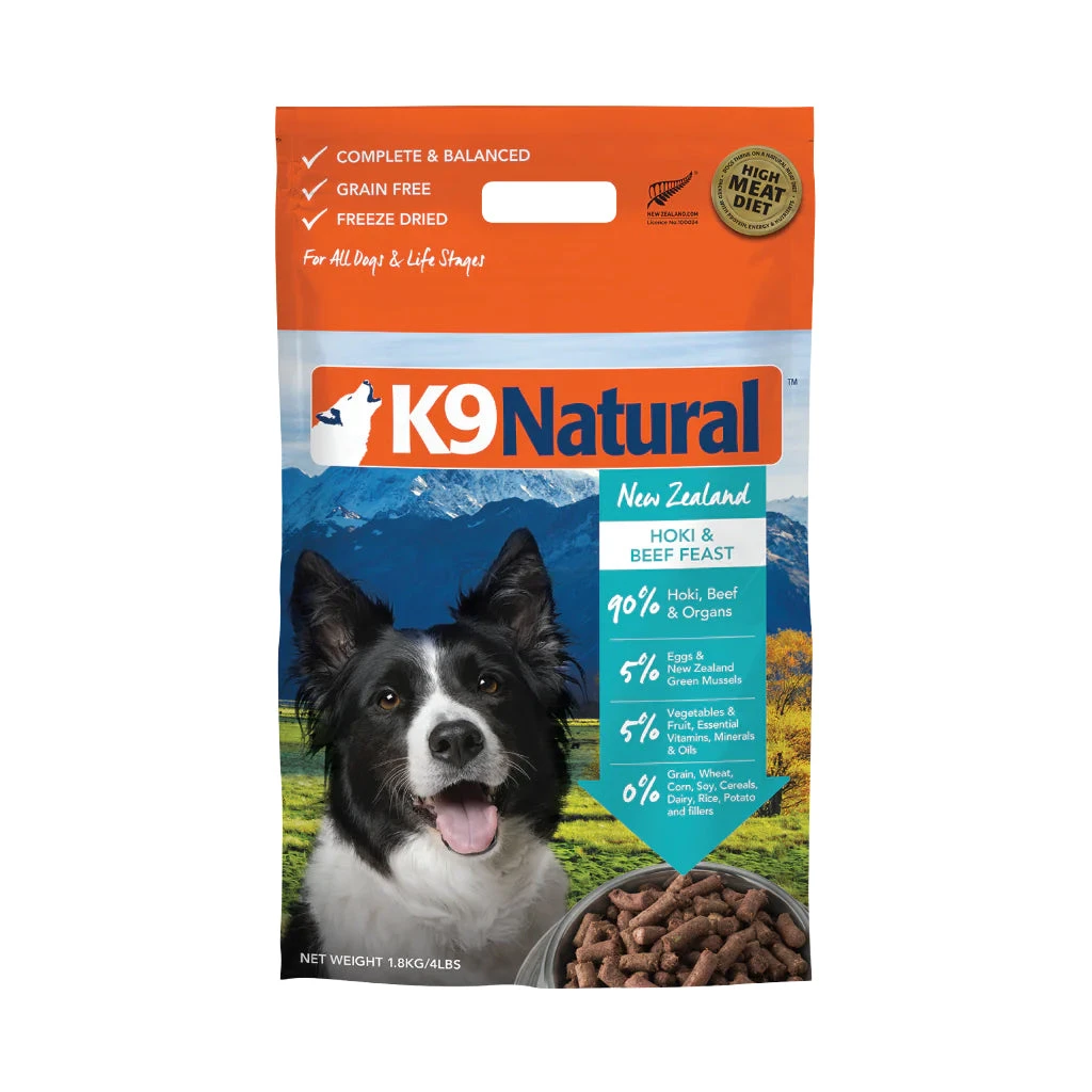 K9 Natural Hoki & Beef Feast Freeze-Dried Dog Food 1 K9 Natural Hoki & Beef Feast Freeze-Dried Dog Food