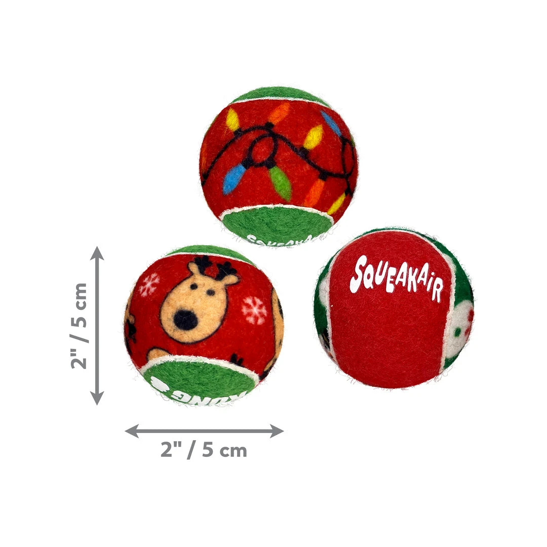 KONG Holiday SqueakAir Balls - 6 Pack 4 KONG Holiday SqueakAir Balls - 6 Pack - Image 4