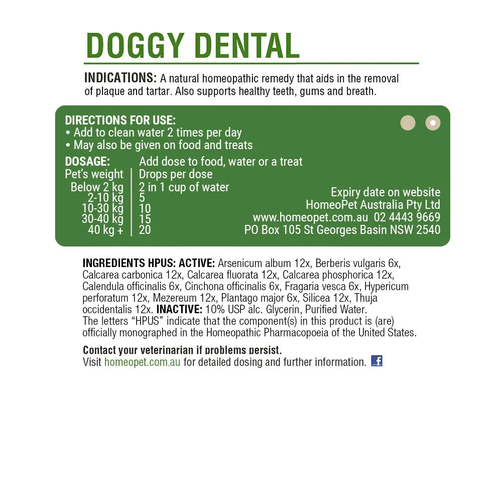 HomeoPet Doggy Dental 15mL 2 HomeoPet Doggy Dental 15mL - Image 2