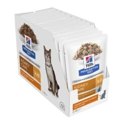 Hill's Prescription Diet Feline K/d Kidney Care Chicken Wet Cat Food Pouches 12X85g