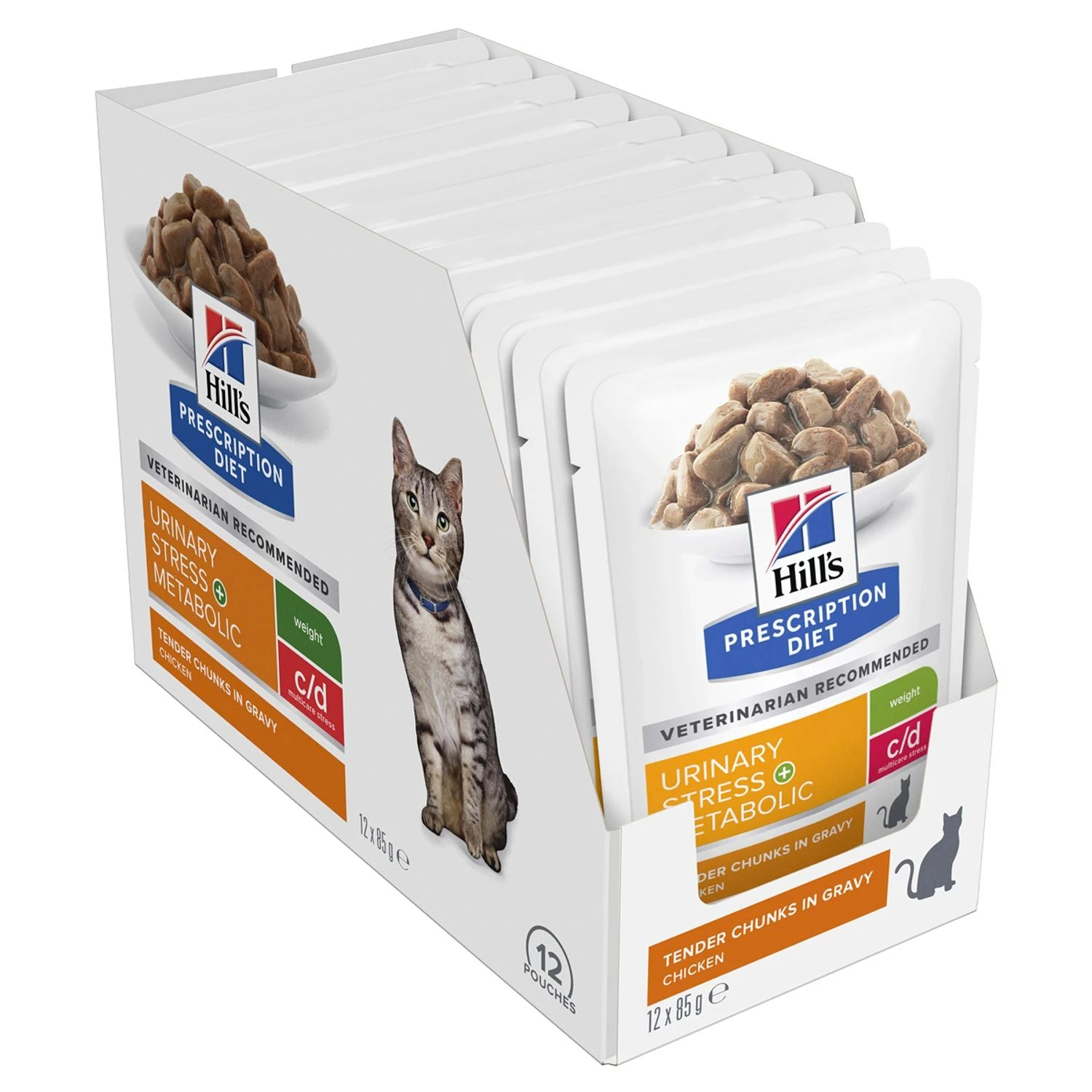 Hill's Prescription Diet Feline C/d Multicare Stress Urinary + Metabolic Weight85g X 12 5 Hill's Prescription Diet Feline C/d Multicare Stress Urinary + Metabolic Weight85g X 12 - Image 5