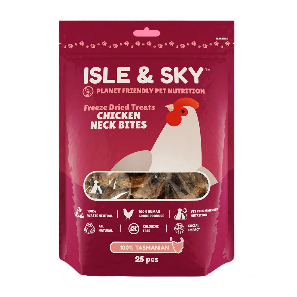 Isle & Skye Chicken Neck Bites Freeze Dried Treats 2 Isle & Skye Chicken Neck Bites Freeze Dried Treats - Image 2