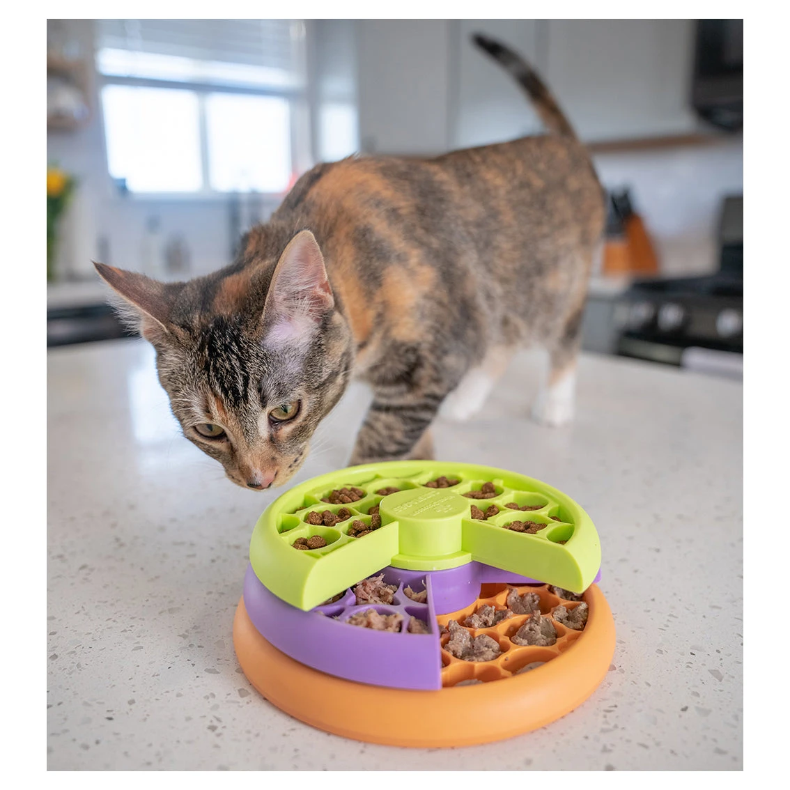 Nina Ottosson Kitty Lickin' Layers Cat Puzzle & Feeder In One 2 Nina Ottosson Kitty Lickin' Layers Cat Puzzle & Feeder In One - Image 2