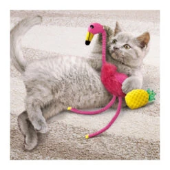 KONG Tropics Flamingo 7 KONG Tropics Flamingo -Vetn Pet Direct Store kong flamingo with cat
