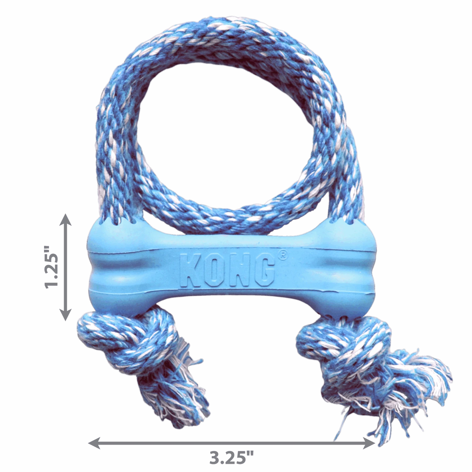 KONG Puppy Goodie Bone With Rope 5 KONG Puppy Goodie Bone With Rope - Image 5