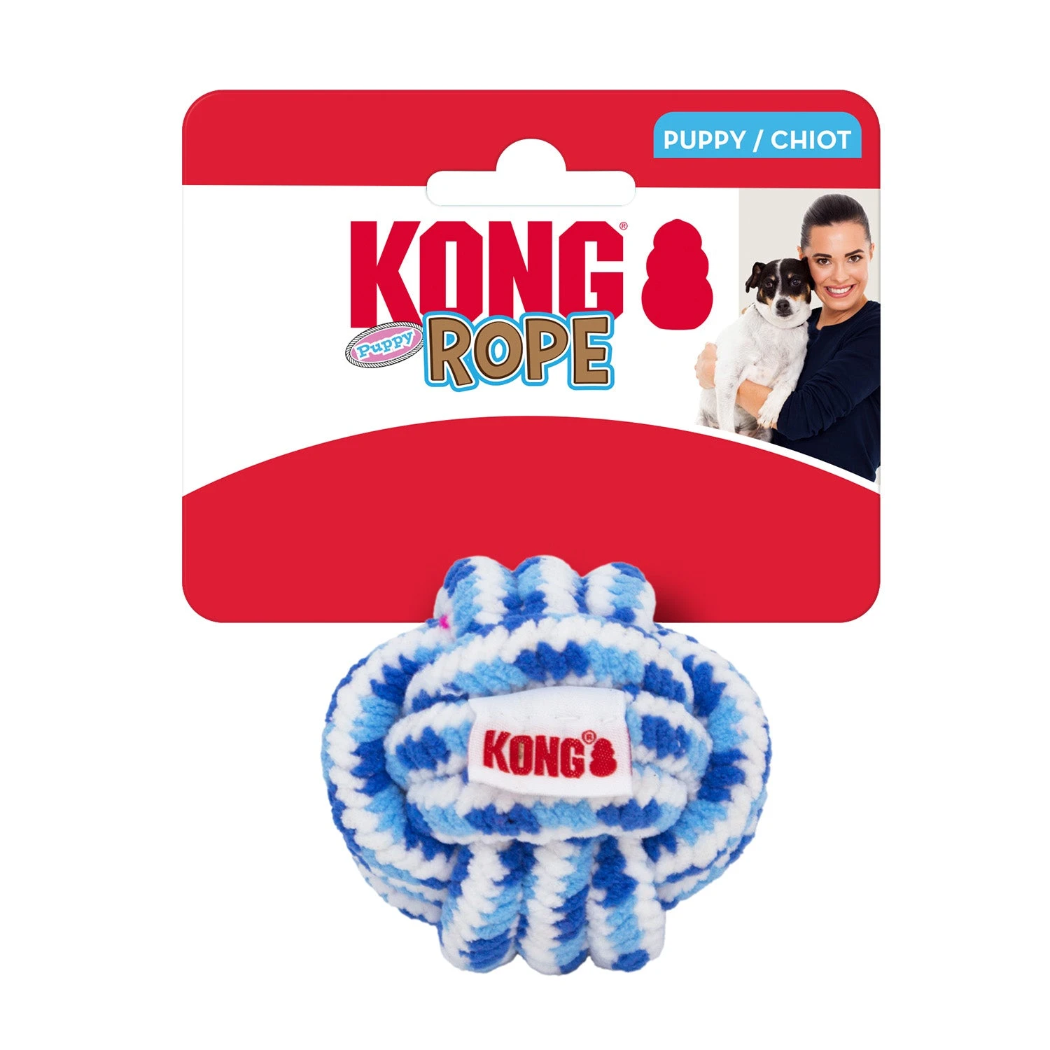 KONG Puppy Rope Ball 1 KONG Puppy Rope Ball