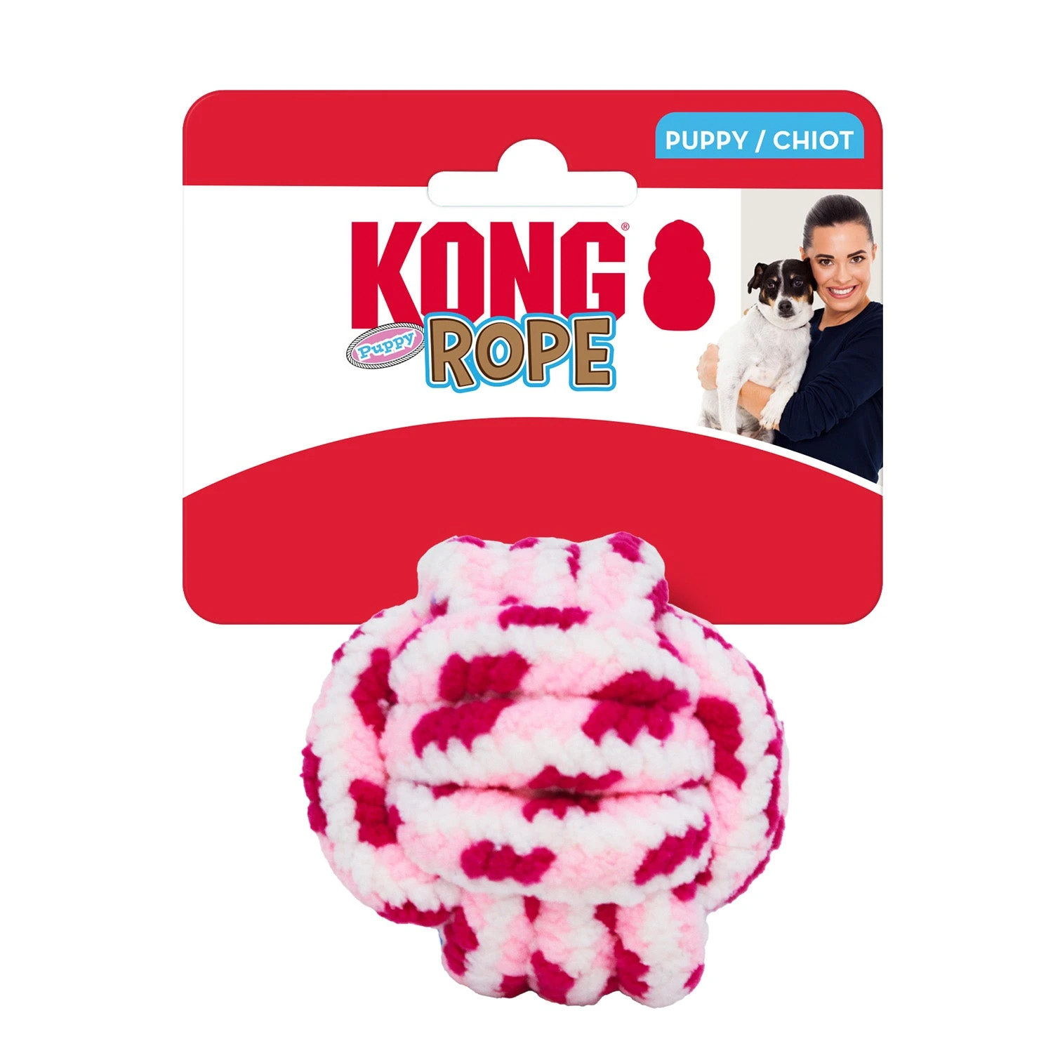 KONG Puppy Rope Ball 2 KONG Puppy Rope Ball - Image 2
