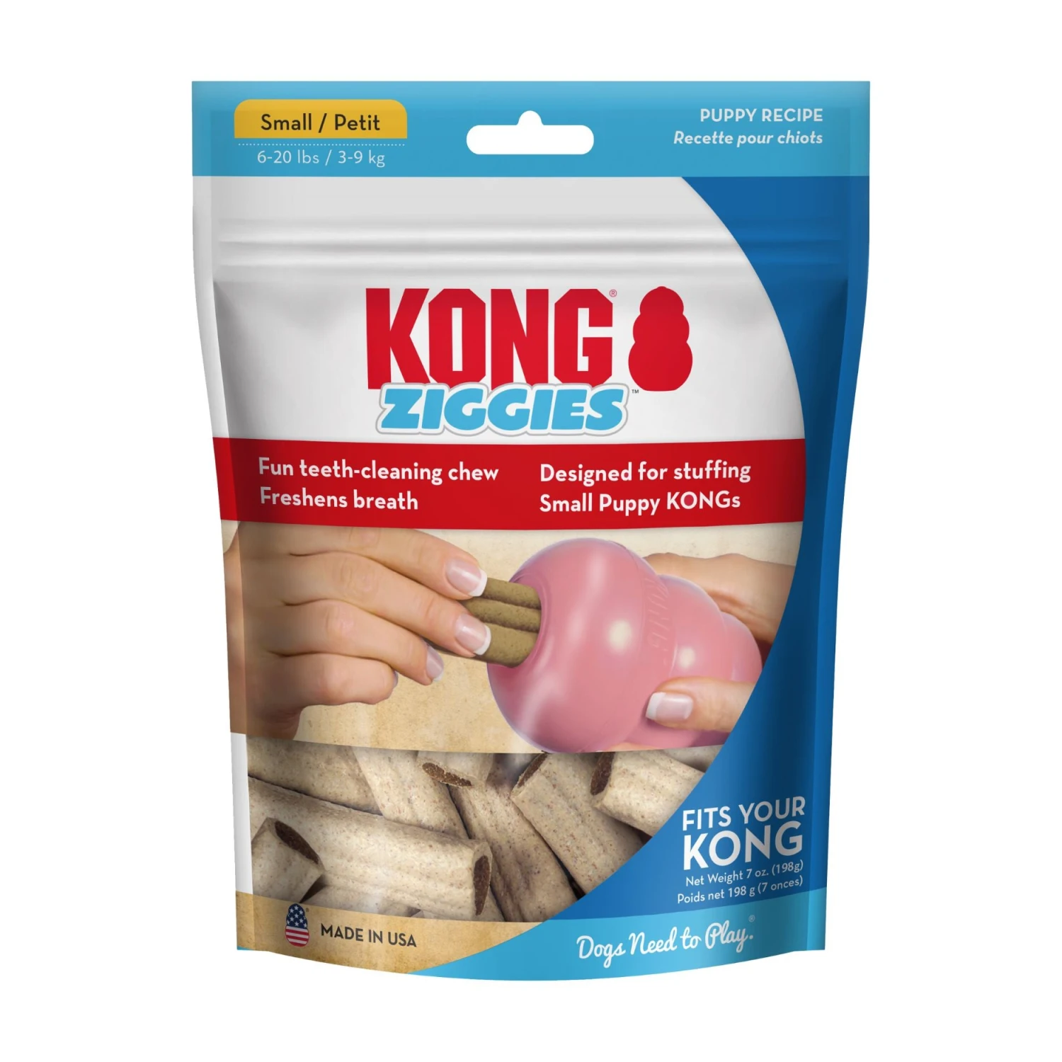 KONG Puppy Ziggies Treats Small/Petit 198g 1 KONG Puppy Ziggies Treats Small/Petit 198g