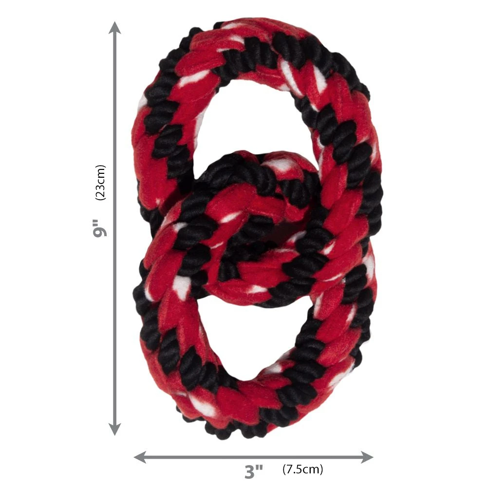 KONG Signature Rope Double Ring Tug Toy 2 KONG Signature Rope Double Ring Tug Toy - Image 2