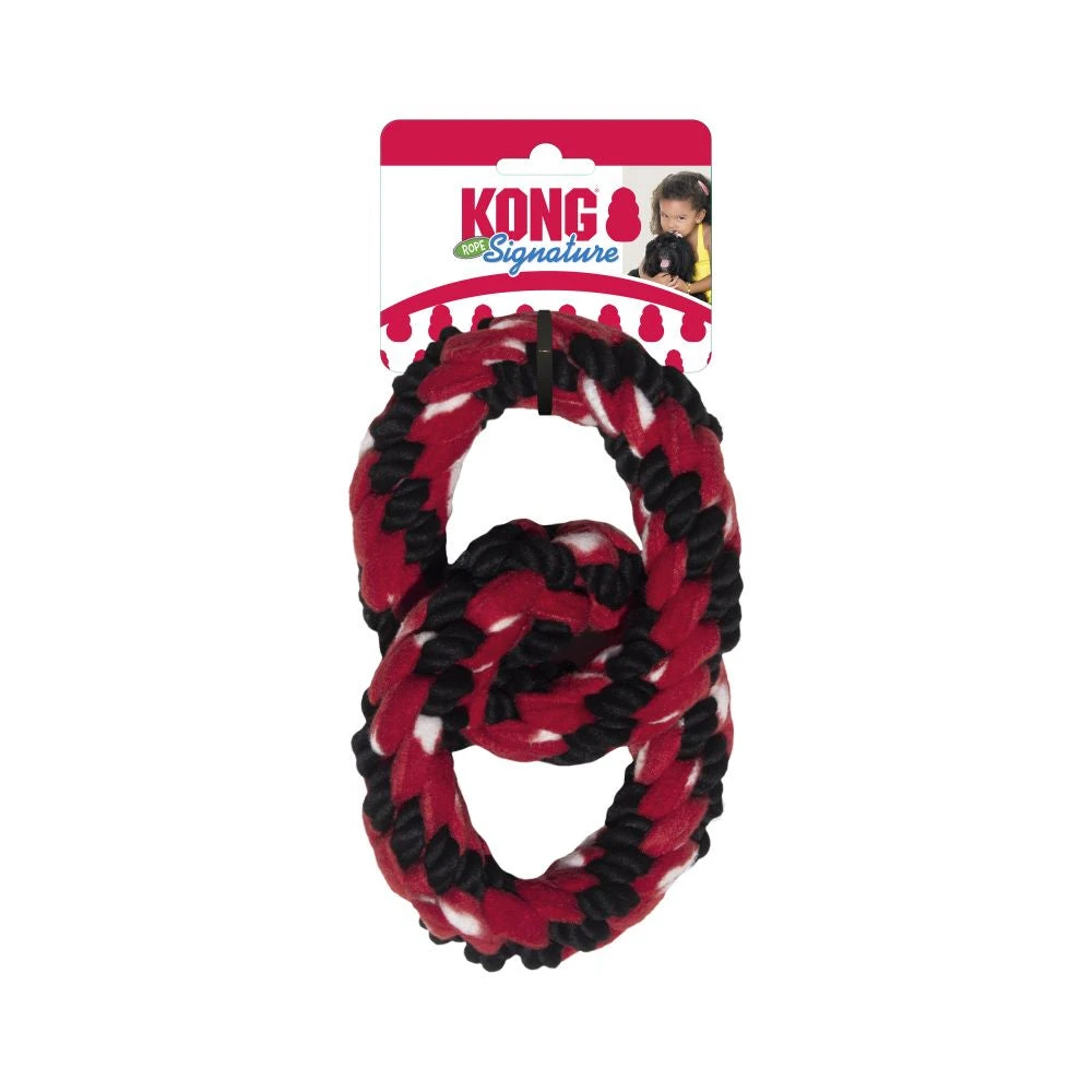 KONG Signature Rope Double Ring Tug Toy 3 KONG Signature Rope Double Ring Tug Toy - Image 3