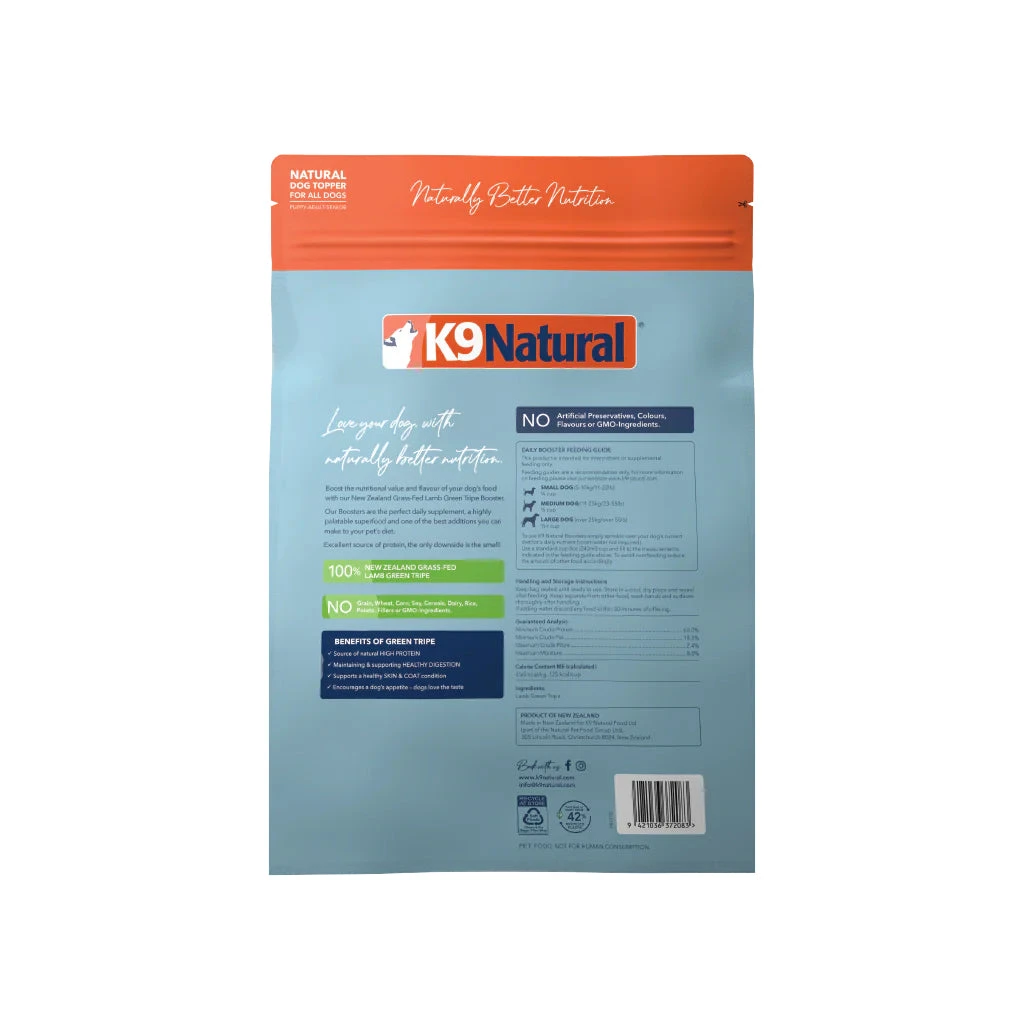 K9 Naturals Lamb Green Tripe Freeze-Dried Booster 4 K9 Naturals Lamb Green Tripe Freeze-Dried Booster - Image 4