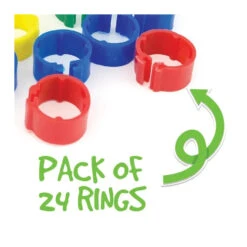 Poultry Leg Bands/Rings 24's - Mixed Colours -Vetn Pet Direct Store leg rings 2