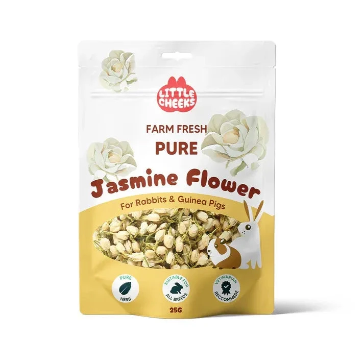 Little Cheeks Farm Fresh Pure Jasmine Flower For Rabbits & Guinea Pigs 25g 1 Little Cheeks Farm Fresh Pure Jasmine Flower For Rabbits & Guinea Pigs 25g