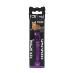 Scream Reflective Adjustable Nylon Cat Collar 13 Scream Reflective Adjustable Nylon Cat Collar -Vetn Pet Direct Store loud purple cat collar