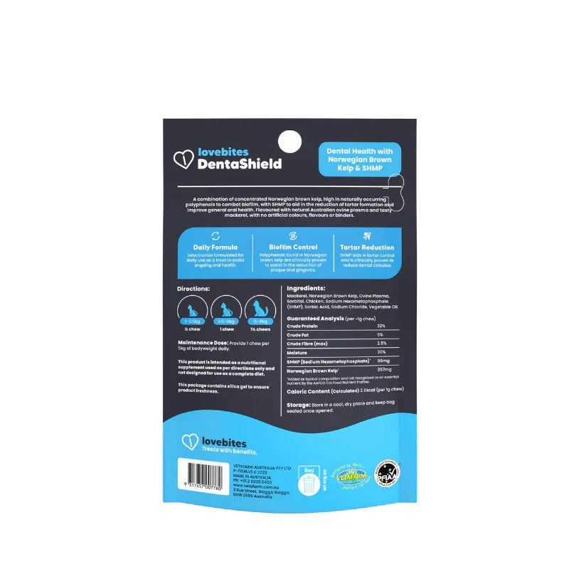 Lovebites DentaShield For Cats - 60 Chews 2 Lovebites DentaShield For Cats - 60 Chews - Image 2