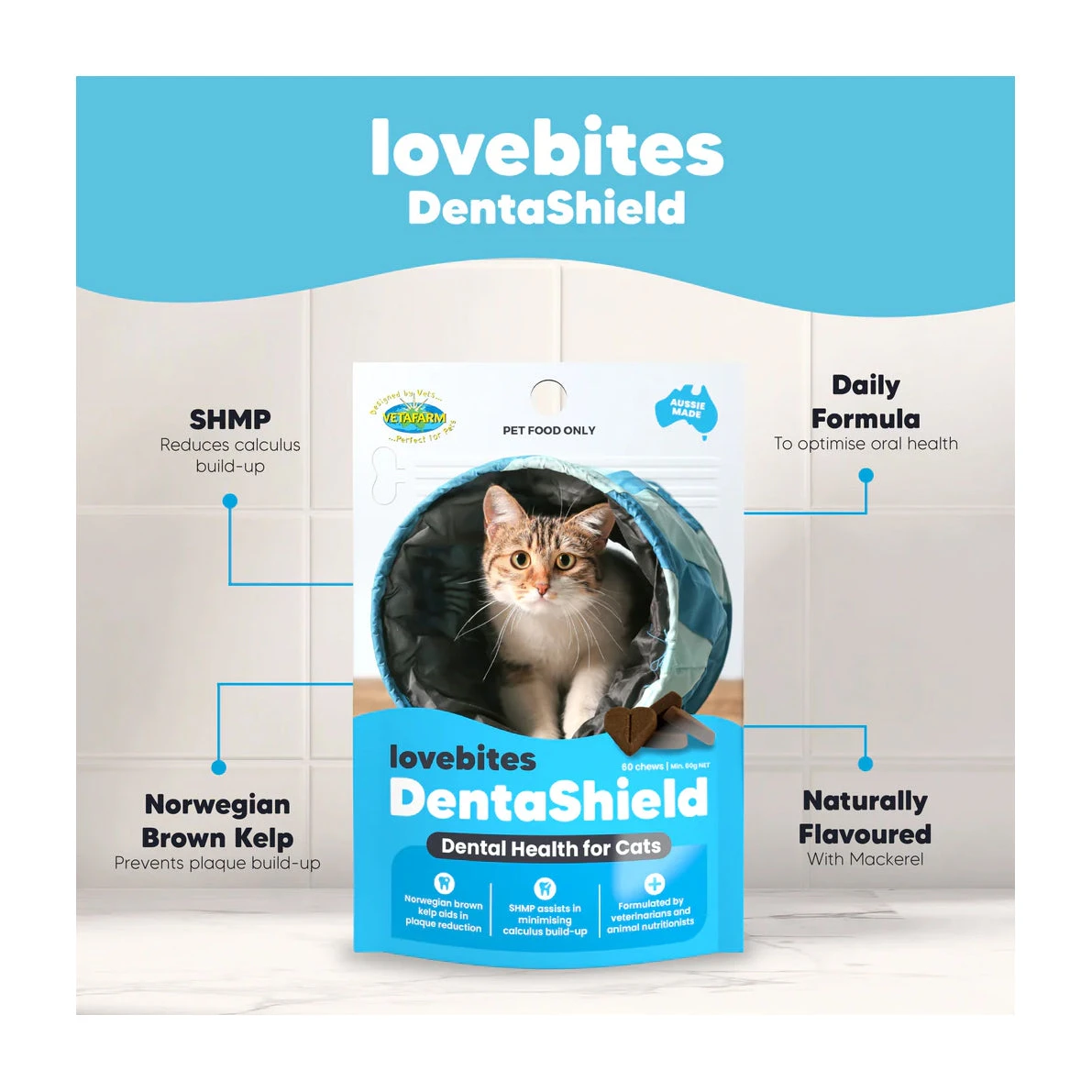 Lovebites DentaShield For Cats - 60 Chews 3 Lovebites DentaShield For Cats - 60 Chews - Image 3
