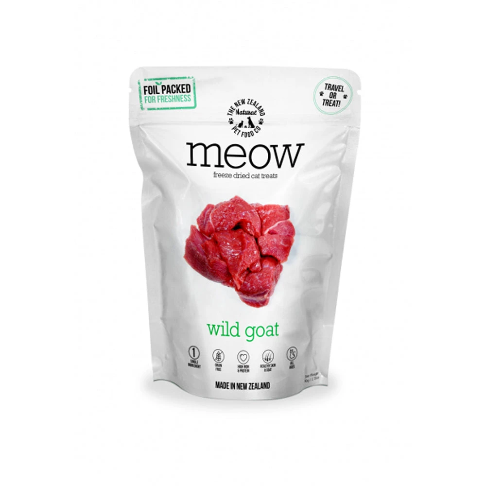 Meow Freeze Dried Cat Treats - Wild Goat50g 1 Meow Freeze Dried Cat Treats - Wild Goat50g