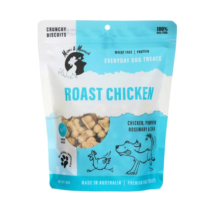 Mimi & Munch Wheat Free Roast Chicken Treats 180g 1 Mimi & Munch Wheat Free Roast Chicken Treats 180g