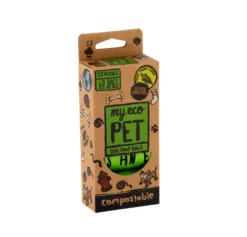 MyEco Compostable Dog Poop Bags -Vetn Pet Direct Store my eco bag bin liner 4 roll 45 degree view