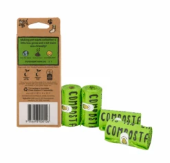 MyEco Compostable Dog Poop Bags -Vetn Pet Direct Store my eco bag bin liner 4 roll packaging with rolls2