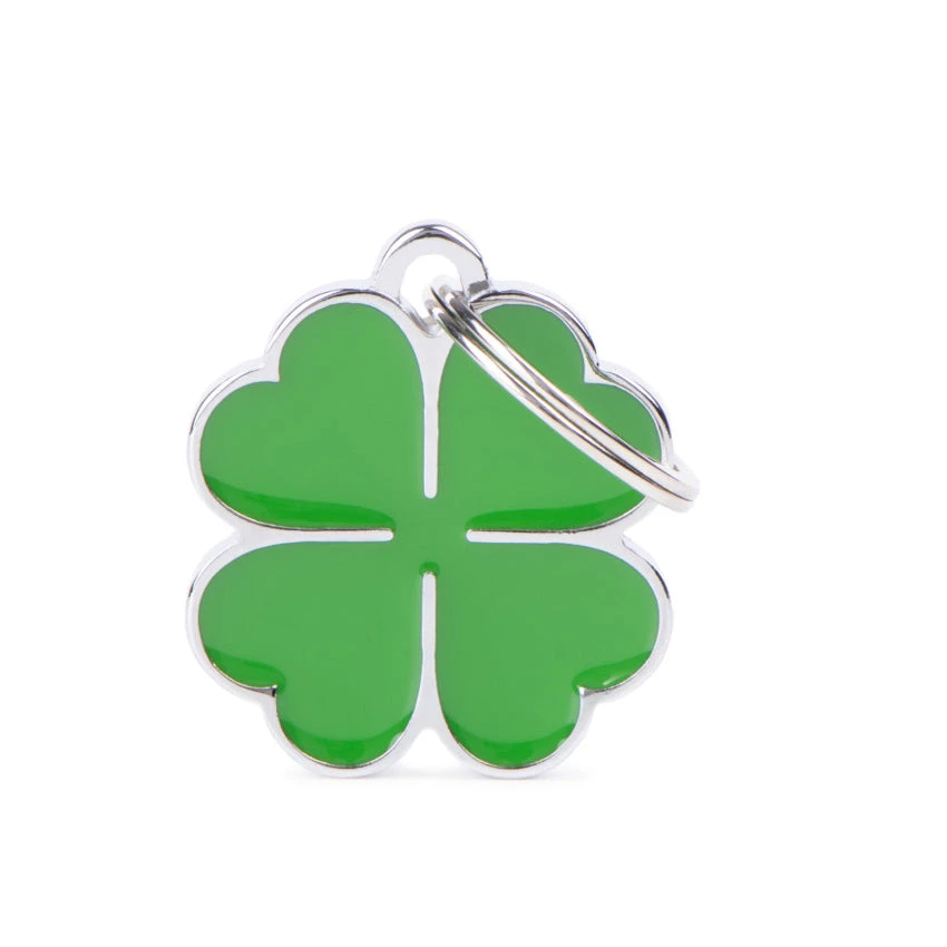 My Family Charm 4 Leaf Clover Pet ID Tag 1 My Family Charm 4 Leaf Clover Pet ID Tag
